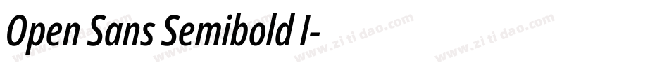 Open Sans Semibold I字体转换